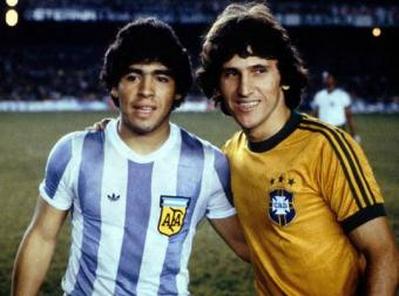 Maradona y Zico