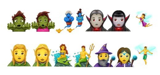 Twitter emoji personajes de fantasía