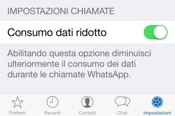 Reducción del consumo de datos de WhatsApp en iPhone
