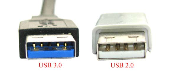 Conectores USB 3.0 y USB 2.0