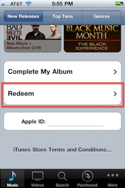 Obtén tarjetas de regalo de iTunes en tu iPhone