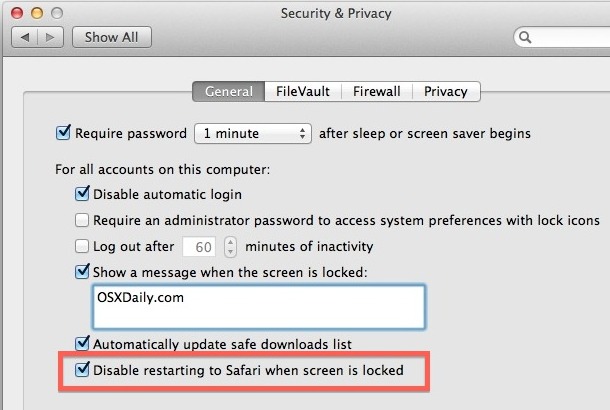 Deshabilite la cuenta de usuario de Safari Guest en Mac OS X Lion