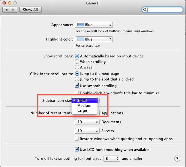 Cambiar el tamaño del texto para las ventanas del Finder de Mac
