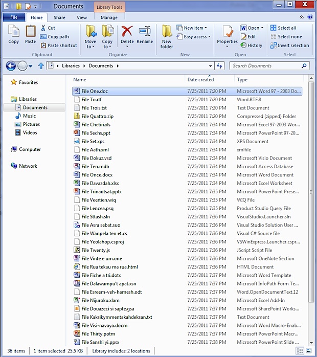 Interfaz de usuario de Windows 8 con cinta