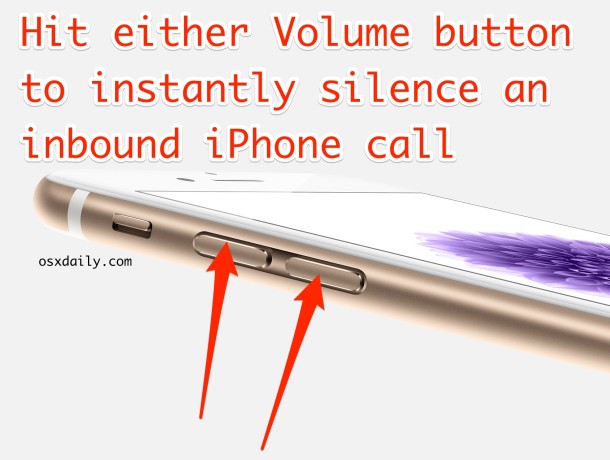 Desactivar una llamada de iPhone con los botones de volumen