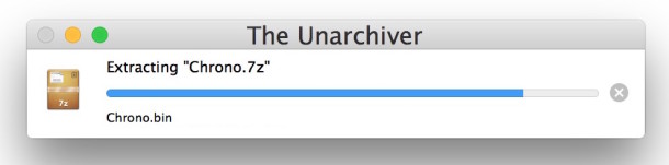 Extraiga archivos de archivos 7z en Mac OS X.