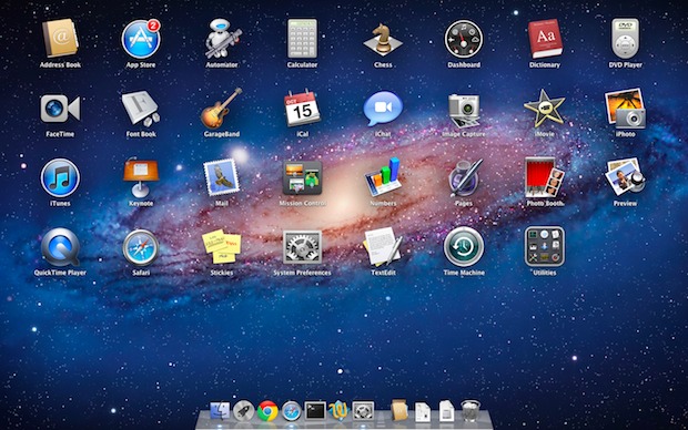 Despliegue el fondo de Mac OS X Lion Launchpad