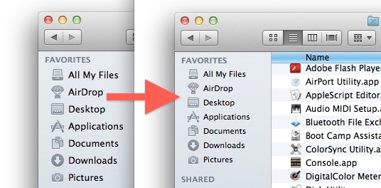 Cambiar el tamaño del texto en la barra lateral de Windows Finder Mac