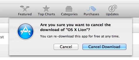 Cancele una descarga de la Mac App Store y vuelva a descargarla más tarde de forma gratuita