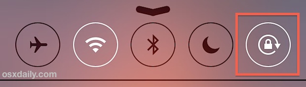 Detenga la rotación de la pantalla de iOS 7 con el bloqueo de orientación en el Centro de control