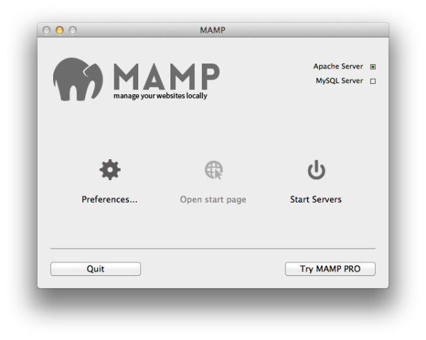 MAMP en Mac OS X.