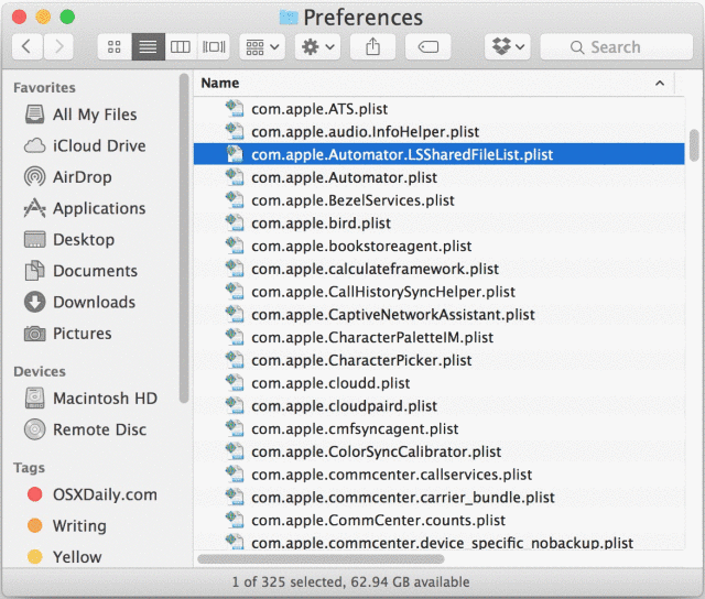 Cambie el tamaño de fuente del texto del Finder en Mac OS X.