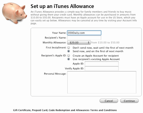 configura tu asignación de iTunes