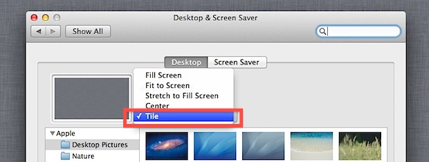 Coloque un fondo de pantalla en Mac OS X.