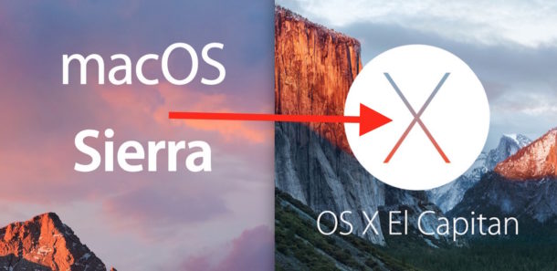 Actualice de MacOS Sierra a OS X El Capitan