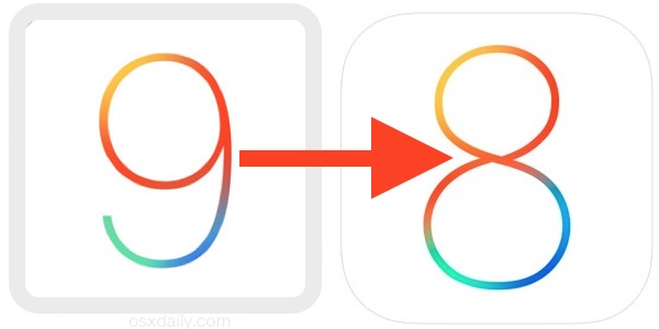 Cómo degradar un iPhone o iPad en iOS 9 a iOS 8