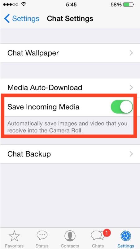 Detenga WhatsApp para guardar fotos y videos en iPhone 