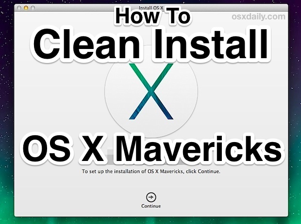 Cómo limpiar la instalación de OS X Mavericks