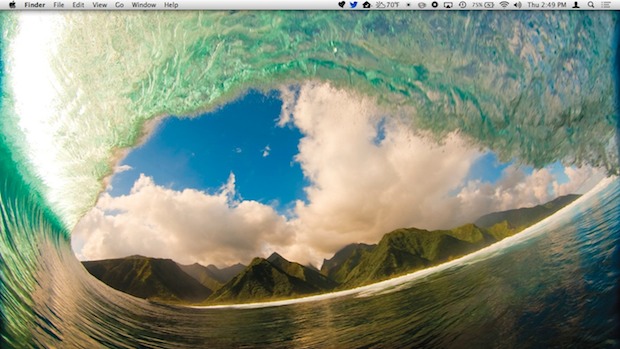 Iconos de escritorio deshabilitados en Mac OS X.