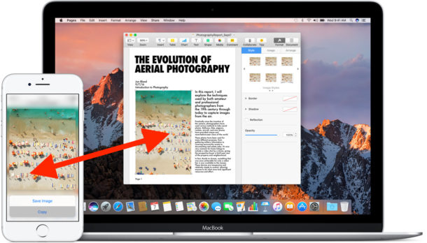 Uso del Portapapeles universal en Mac e iOS