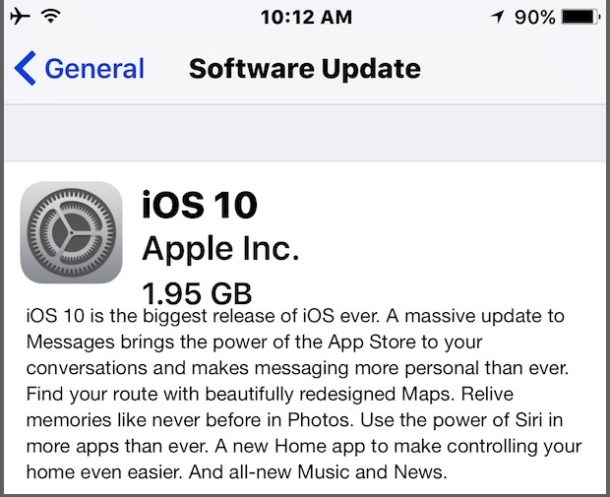 Descargue e instale iOS 10 GM