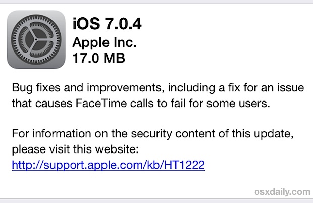 Descarga iOS 7.0.4
