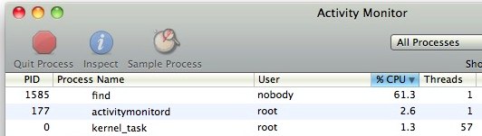 encontrar el proceso de monitoreo de actividad de mac