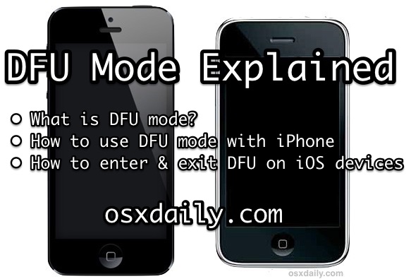 Explicación del modo DFU del iPhone: cómo usar el modo DFU, para qué sirve el modo DFU