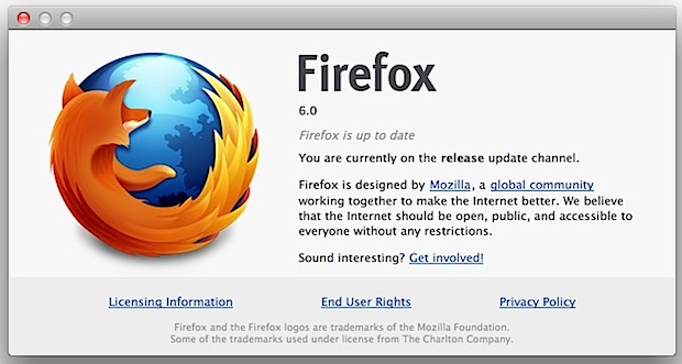 Se ha lanzado Firefox 6 para Mac OS X
