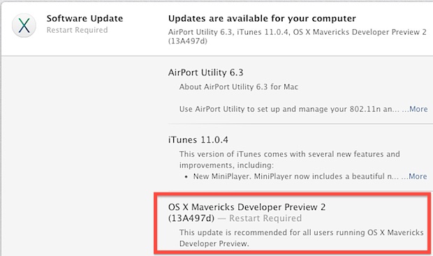 Vista previa para desarrolladores de OS X Mavericks 2