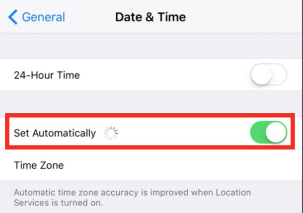Configure automáticamente la fecha y la hora de su iPhone a través de Internet