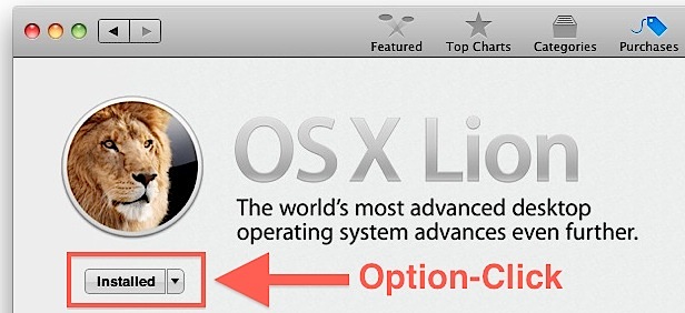 vuelva a descargar Mac OS X Lion de la App Store