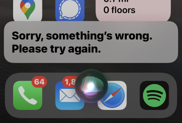 Siri, algo anda mal, inténtalo de nuevo
