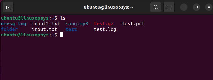 Ubuntu por defecto ls color para archivos y directorios