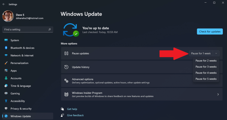actualizaciones para Windows 11 